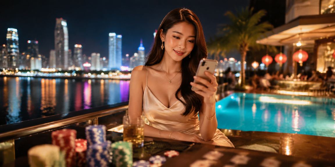 Người dùng Mũi Né xem giao diện casino mobile trong không khí lễ hội